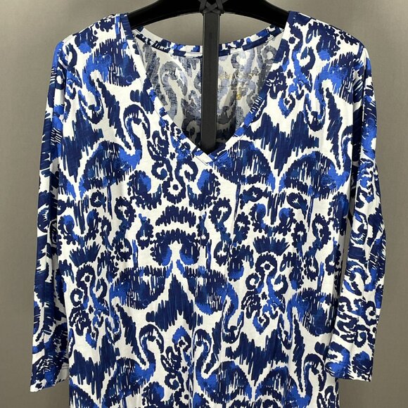 Lilly Pulitzer Dress Womens XS blue flamingo tropical preppy colorful casual - Picture 2 of 9